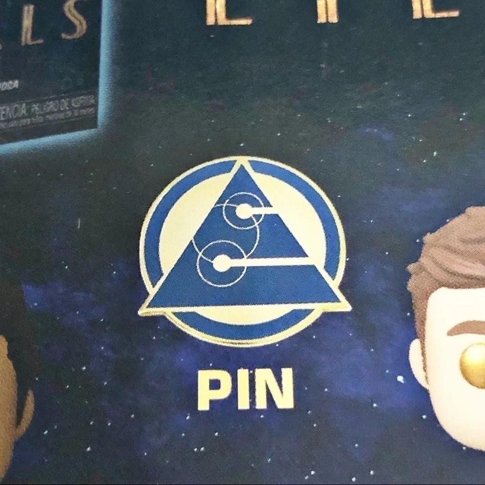 New Marvel Collectors Corp Exclusive Eternals Thena Sticker and Domo Pin - Picture 4 of 5